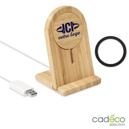 Chargeur publicitaire magnétique en bambou VALPARAISO