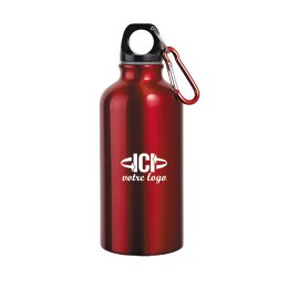 Gourde alu simple paroi publicitaire LINDEN 400 ml