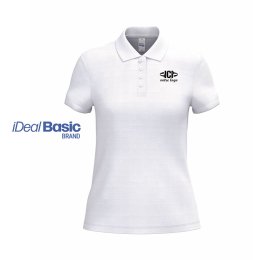 Polo publicitaire IDEAL 180 blanc Femme