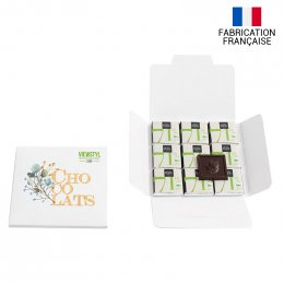 Carte publicitaire 9 carrés de chocolat